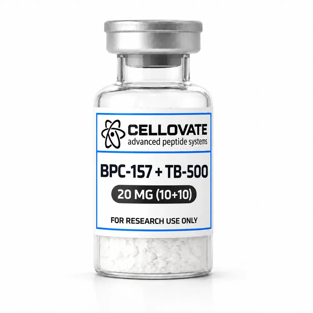 BPC-157 + TB-500 20mg vial — Cellovate research peptide