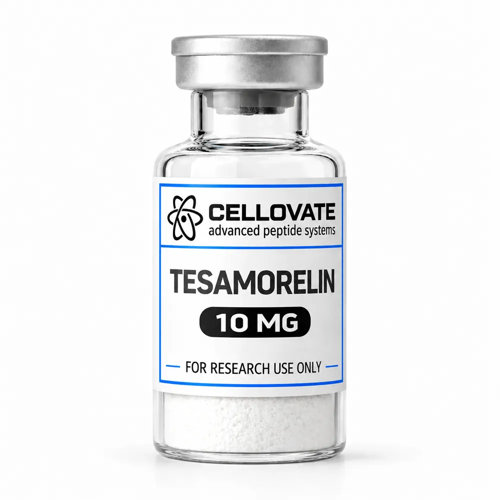 Tesamorelin 10mg vial — Cellovate research peptide