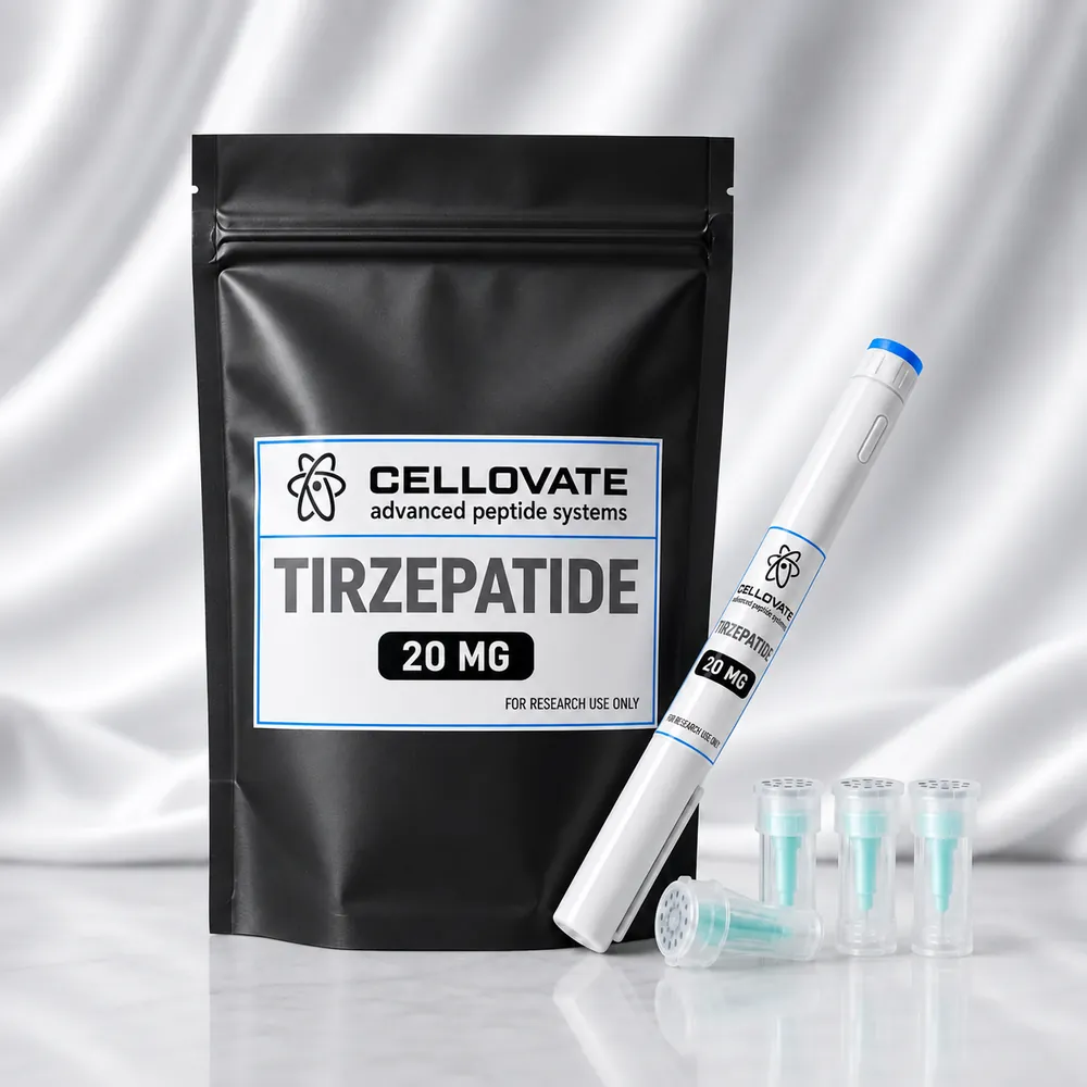 Tirzepatide 20mg pre-filled pen — Cellovate research peptide